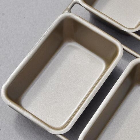 Uonlytech Rectangular Toast Mold Baking Tray with 6 Grids, Non-stick Coating Iron Bakeware for Home Baking and Professional Cake Shop Use, High Temperature Resistant and Healthy Design in Kuwait