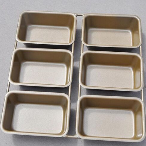 Uonlytech Rectangular Toast Mold Baking Tray with 6 Grids, Non-stick Coating Iron Bakeware for Home Baking and Professional Cake Shop Use, High Temperature Resistant and Healthy Design in Kuwait