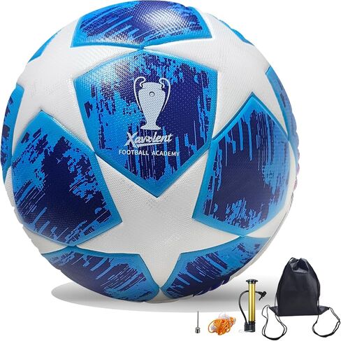 Professional Soccer Ball Size 5,4 -Thermal Bonded Waterproof PU Match-Quality Training Ball with Pump in Kuwait