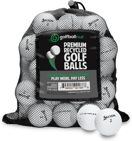 Recycled Golf Balls for Srixon Z Series Tour Mix - Used Golf Balls Bulk Good Condition – Includes Mesh Bag – (24-48) Pack, White in Kuwait