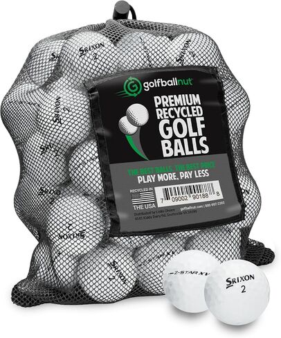 Recycled Golf Balls for Srixon Z Series Tour Mix - Used Golf Balls Bulk Good Condition – Includes Mesh Bag – (24-48) Pack, White in Kuwait