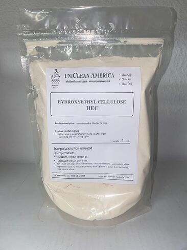 HEC - Hydroxyethyl Cellulose (HEC) - Thickening Agent for Beauty & Cosmetic Products - Made in USA – Weight : 1 lb in Kuwait