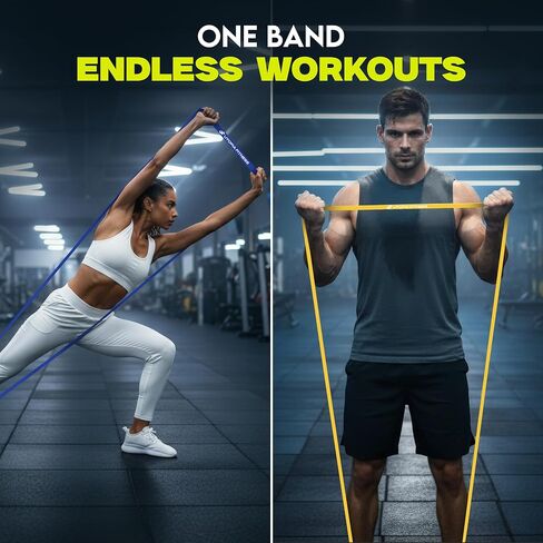 Utopia Fitness Pull Up Bands, Pull Up Resistance Bands Set of 5, Heavy Duty Pull Up Assistance Bands 8-125 lbs, Resistance Bands for Working Out, Strength Training, Physical Therapy for Men & Women in Kuwait