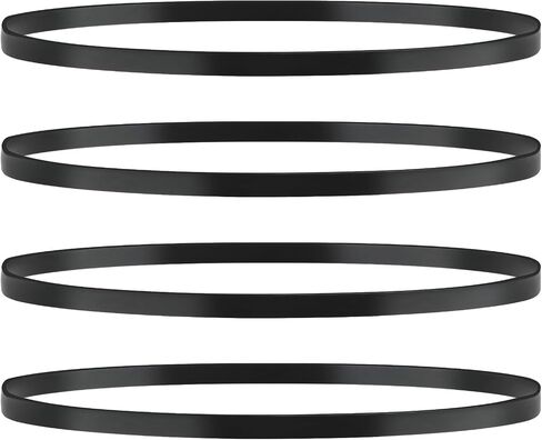 4PCS Turntable Belt, Black Rubber Cassette Belts, 5 mm Wide Record Player Belt Replacement,for Most Belt-Driven Turntables, for AT-PL50 AT-LP60 Record Player Belt Replacement,Fold Length 200mm in Kuwait