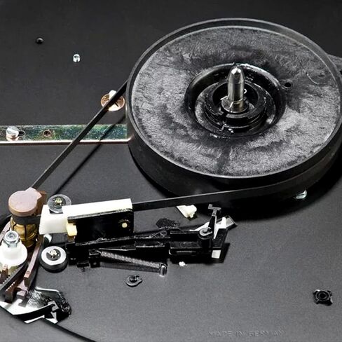 4PCS Turntable Belt, Black Rubber Cassette Belts, 5 mm Wide Record Player Belt Replacement,for Most Belt-Driven Turntables, for AT-PL50 AT-LP60 Record Player Belt Replacement,Fold Length 200mm in Kuwait