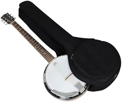5-String Banjo Gig Bag, Padded Gig Bag, Carrying Bag with Adjustable Strap, Oxford Cloth Instrument Bag Protector Banjo Handbag Backpack with Accessory Storage Pocket in Kuwait