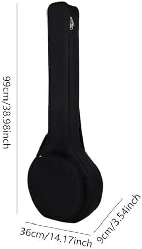 5-String Banjo Gig Bag, Padded Gig Bag, Carrying Bag with Adjustable Strap, Oxford Cloth Instrument Bag Protector Banjo Handbag Backpack with Accessory Storage Pocket in Kuwait