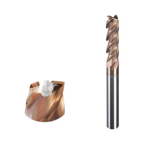Tungsten Steel 4/2 Blade Flat Bottom Extended cemented Carbide 60 Degree end Mill(D9*D10*75L*4F) in Kuwait