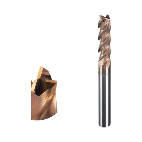 Tungsten Steel 4/2 Blade Flat Bottom Extended cemented Carbide 60 Degree end Mill(D9*D10*75L*4F) in Kuwait