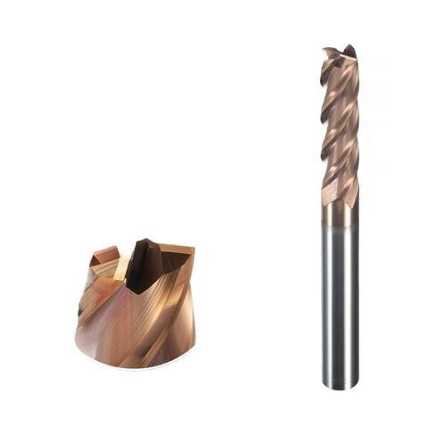 Tungsten Steel 4/2 Blade Flat Bottom Extended cemented Carbide 60 Degree end Mill(D9*D10*75L*4F) in Kuwait