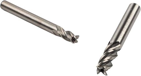5Pcs Carbide End Mill Set 4-12mm 4 Flute CNC Slot Drill for Steel Iron Alloy Straight Shank Cutting Tool Kit Silver Finish in Saudi Arabia