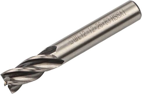5Pcs Carbide End Mill Set 4-12mm 4 Flute CNC Slot Drill for Steel Iron Alloy Straight Shank Cutting Tool Kit Silver Finish in Saudi Arabia