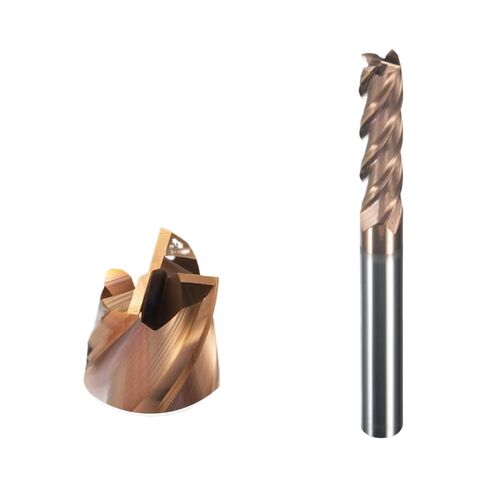 Tungsten Steel 4/2 Blade Flat Bottom Extended cemented Carbide 60 Degree end Mill(D9*D10*75L*4F) in Kuwait