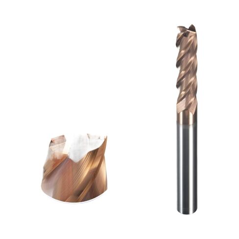 Tungsten Steel 4/2 Blade Flat Bottom Extended cemented Carbide 60 Degree end Mill(D9*D10*75L*4F) in Kuwait