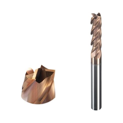 Tungsten Steel 4/2 Blade Flat Bottom Extended cemented Carbide 60 Degree end Mill(D9*D10*75L*4F) in Kuwait