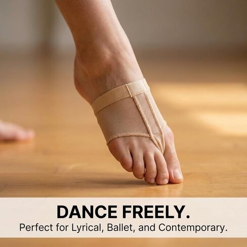 Foot Undies for Dance Women, Kids & Men - Lyrical Dance Paws Half Soles for Ballet, Jazz & Contemporary Dance - Breathable Non-Slip Foot Thongs for Turns and Foot Protection in Kuwait