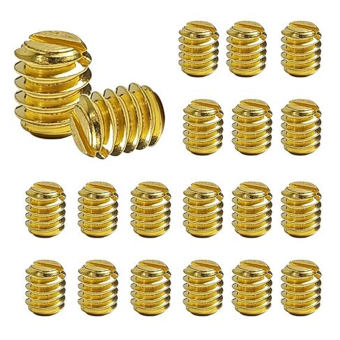Door Knob Set Screws Replacement 1/4-20 Thread, Fully Threaded Headless Screw with Recessed Hex Drive for Door Handles & Levers, Steel Set Screw Hardware Replacement - 20 Pack in Kuwait