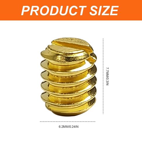 Door Knob Set Screws Replacement 1/4-20 Thread, Fully Threaded Headless Screw with Recessed Hex Drive for Door Handles & Levers, Steel Set Screw Hardware Replacement - 20 Pack in Kuwait