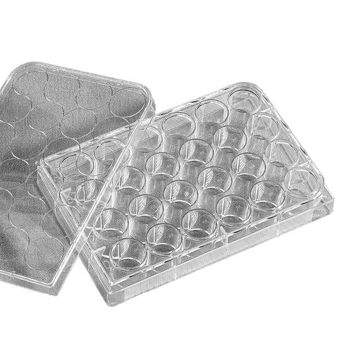 Corning Costar 3526 Polystyrene Sterile Clear Flat Bottom TC-Treated Multiple Well Plate with 24 Wells and Lid, 3.4mL Well Volume, Individually Wrapped (Case of 50) in Kuwait