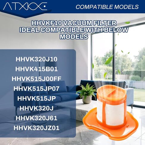 فلتر HHVKF10 متوافق مع نماذج فلتر Dustbuster من بلاك اند ديكر HHVK HHVK320J HHVK320J10 HHVK320JZ01 HHVK515J HHVK515JP HHVK515JP07 HHVK515J00FF HHVK415B01، 6 عبوات + فرشاة واحدة in Kuwait