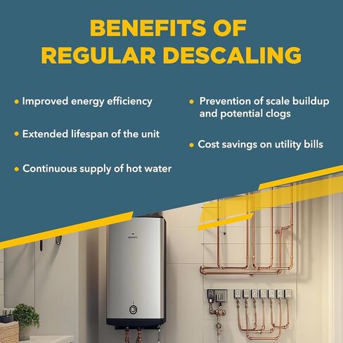 Tankless Water Heater Descaler - Quart (32 oz) Premium Descaler for Tankless Water Heater Systems, Restores Heating Efficiency, Easy Use in Kuwait