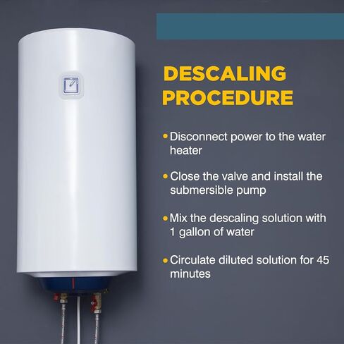 Tankless Water Heater Descaler - Quart (32 oz) Premium Descaler for Tankless Water Heater Systems, Restores Heating Efficiency, Easy Use in Kuwait