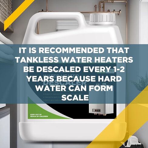 Tankless Water Heater Descaler - Quart (32 oz) Premium Descaler for Tankless Water Heater Systems, Restores Heating Efficiency, Easy Use in Kuwait