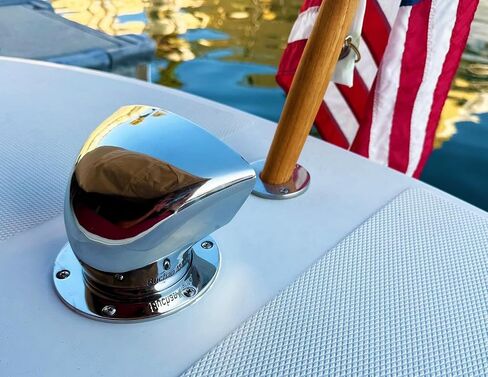 4" Low Profile Stainless Dorade Boat Vent with Deck Plate in Kuwait