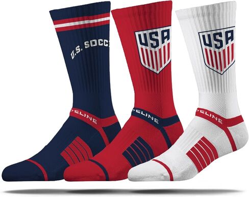 جوارب Strideline US Soccer Crew، أداء مبطن، 3 قطع in Kuwait