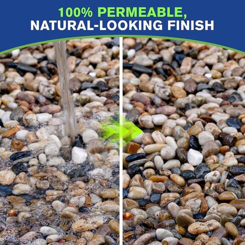 Teexpert Rock Glue for Landscaping, 2 Gallon Concentrate Gravel Glue for Pea Gravel & Small Rocks, Upgraded Flow-Through Formula for Stronger Gravel Bond, Covers up to 300 Sq Ft, Weather Resistant in Kuwait