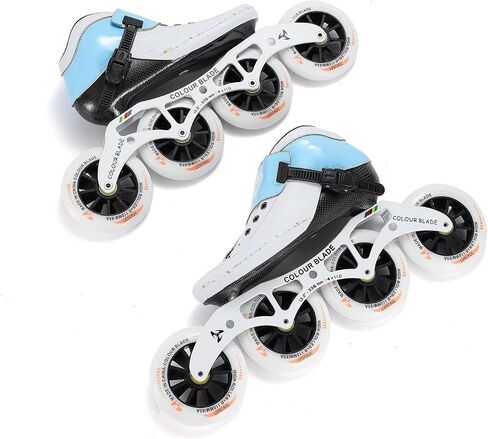 Pink Carbon Fiber Speed Skates 3x100mm for Adult Women Men, Inline Racing Skates, ABEC-9 Bearings PU Wheels for Trail & Fitness Skating in Kuwait