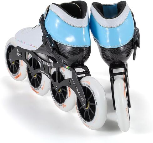 Pink Carbon Fiber Speed Skates 3x100mm for Adult Women Men, Inline Racing Skates, ABEC-9 Bearings PU Wheels for Trail & Fitness Skating in Kuwait