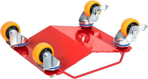 GPM&T AQUA BOSS 5500 lbs Tire Wheel Dolly Car Set of 4, Heavy Duty Robust & Durable Steel Car Mover with Antiskid Plate & 360 Degree Rotatable Wheel,Red in Kuwait
