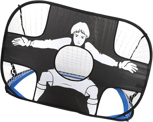 Generic Football Goal Post Set Kids Soccer Goal Net Durable Oxford Cloth for Indoor Outdoor Use Lightweight Folding Design for Children in Kuwait