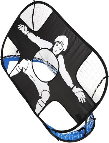 Generic Football Goal Post Set Kids Soccer Goal Net Durable Oxford Cloth for Indoor Outdoor Use Lightweight Folding Design for Children in Kuwait