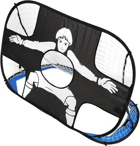 Generic Football Goal Post Set Kids Soccer Goal Net Durable Oxford Cloth for Indoor Outdoor Use Lightweight Folding Design for Children in Kuwait