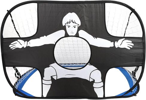 Generic Football Goal Post Set Kids Soccer Goal Net Durable Oxford Cloth for Indoor Outdoor Use Lightweight Folding Design for Children in Kuwait