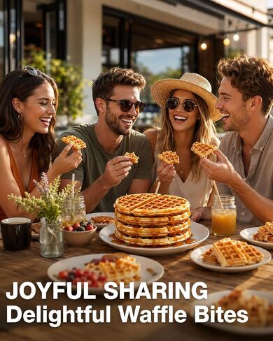 PYY Commercial Waffle Maker - Double Waffle Maker, Large, Stainless Steel, Non-stick Electric Chaffle Maker for Restaurant Party Food Stall in Kuwait