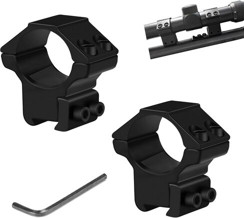 Scope Rings 1 Inch,2 Packs of Medium Profile Scope Mount Rings for 3/8 Inch or 11mm Dovetail Rail (1 Inch Medium Profile 11mm Dovetail Rail) in Kuwait