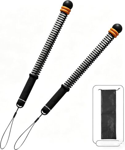 Ropeless Battle Ropes 2PCS with Resistance Bands, Portable Workout Rope for Home Gym, Adjustable Strength Training Equipment for Cardio, Boxing, HIIT, Full Body Exercise, Non-Slip Handles in Kuwait