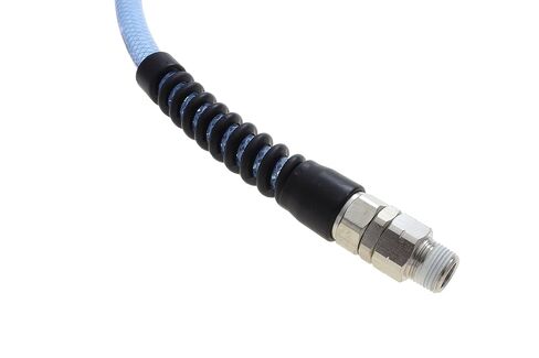 ATP - Armorthane Spiral AT-14-30-CB-RS Polyurethane Spiral Hose, 1/4" ID x 3/8" OD, 30' Length/24' Working Length, 1/4" NPT Male, Clear Blue in Kuwait