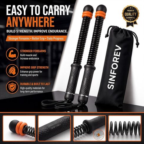 Portable Ropeless Battle Ropes for Home Gym - Weighted Cordless Battle Rope | Full Body Strength Building & HIIT and Cardio Training - Fitness Workout Equipment with Adjustable Resistance for Men & Women in Kuwait