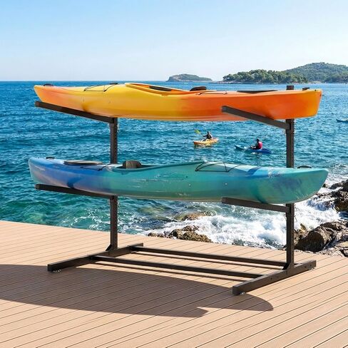 LILYPELLE Kayak Storage Rack, Heavy Duty Kayak Rack, Wall Mount, Freestanding, Dock Mount, Adjustable Kayak Holder in Kuwait
