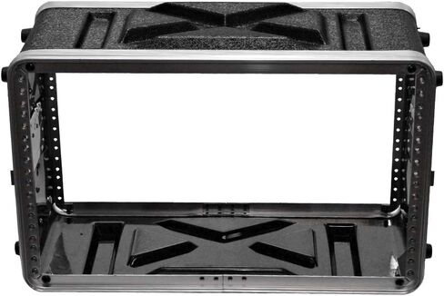Seismic Audio - SALWR6S - Lightweight 6 Space Compact ABS Rack Case - 6U PA DJ Amp Effects Shallow Rack Case in Kuwait