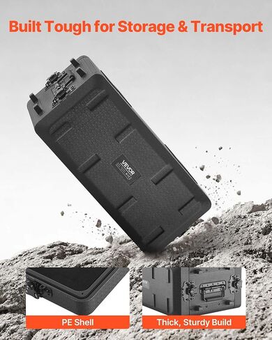 VEVOR 4U Rack Case، عمق 12 بوصة، حامل الطيران الضحل مع حجرة الميكروفون، هيكل من البولي إيثيلين، مزالج غائرة، سهل التركيب، لمكبر الصوت، 8.7 بوصة عمق داخلي in Kuwait