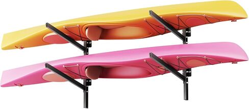 VEVOR Kayak Storage Rack, Heavy Duty Adjustable Wall Mount Stand for Indoor Outdoor Garage Shed Dock, Storage Holder for Canoe, Small Boat, SUP, Surfboard & Paddleboard in Kuwait