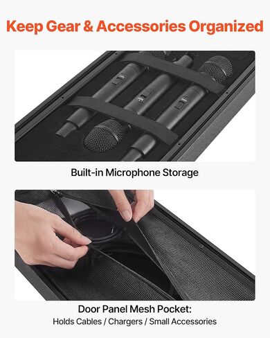 VEVOR 4U Rack Case، عمق 12 بوصة، حامل الطيران الضحل مع حجرة الميكروفون، هيكل من البولي إيثيلين، مزالج غائرة، سهل التركيب، لمكبر الصوت، 8.7 بوصة عمق داخلي in Kuwait