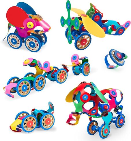 Clixo Wheel Creator Pack ، 72 قطعة حزمة - لعبة مغناطيس البناء. بلاط البناء المغناطيسي المرن والمعزز الإبداعي. تصميم معتمد المعلم لساعات من لعب STEM. لعبة متعددة الحواس. سن 4-99. in Kuwait