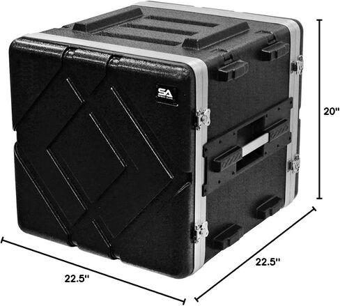 Seismic Audio - SALWR10D - Lightweight 10 Space ABS Rack Case - 10U PA DJ Amp Effects Stackable Flight Rack Case in Kuwait
