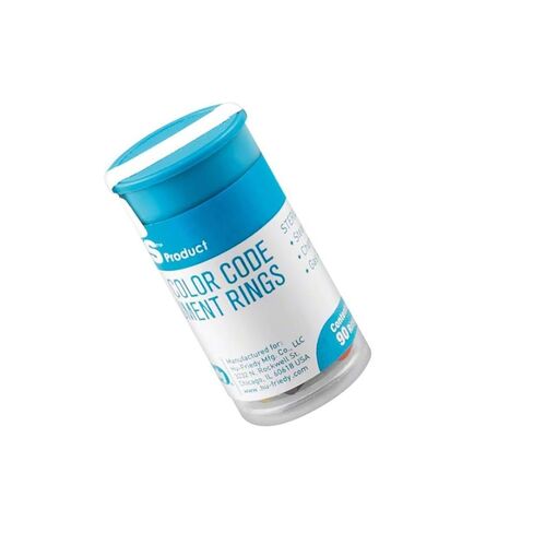 حلقات أدوات رمز اللون من Hu-Friedy IMS-1280L، كبيرة، ألوان متنوعة (عبوة من 90 قطعة) in Kuwait